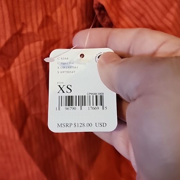 We the free  Coral Button-Up  tunic Top XS - Picture 3 of 5